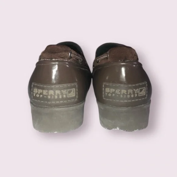 Sperry Top-Sider Waterproof Rain Loafers Chocolate Brown Slip-On Shoes 8M - Picture 3 of 7